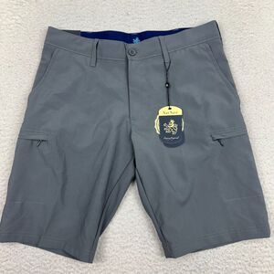 NWT Nat Nast Shorts Mens 32 Classic Straight Fit Flat Front Casual‎ Stretch Gray